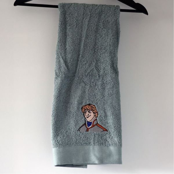 Geborduurde badhanddoek Kristoff