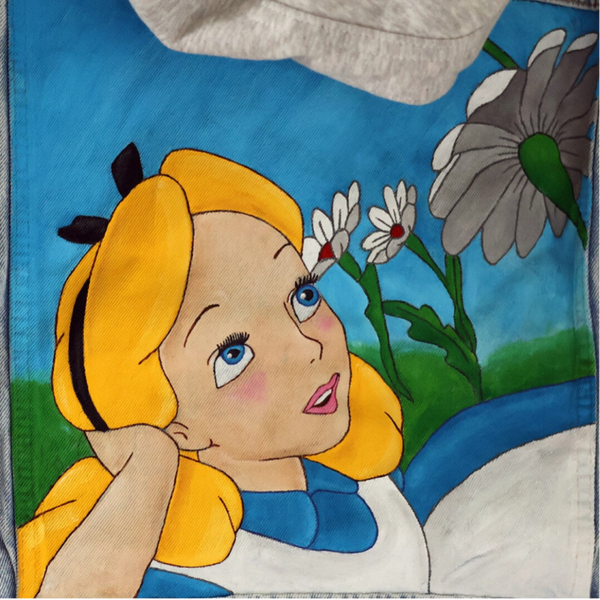 Beschilderde spijkerjas maat 42-44 Alice