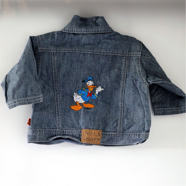 Geborduurd kinder spijkerjasje maat 68