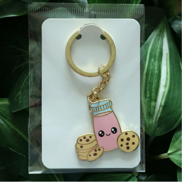 Fruitdrank met koekjes Sleutelhanger