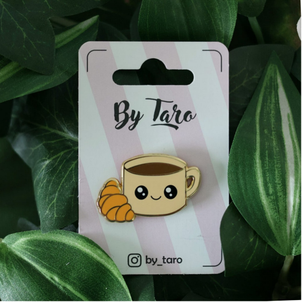 Koffie met Croissant Pin
