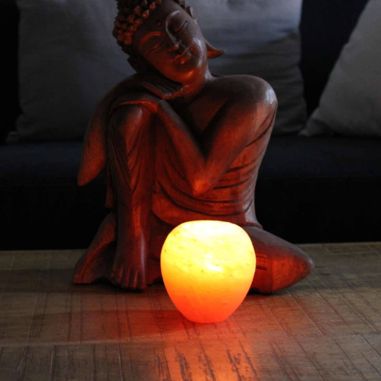 Bougeoir Cristal de sel de l'Hymalaya