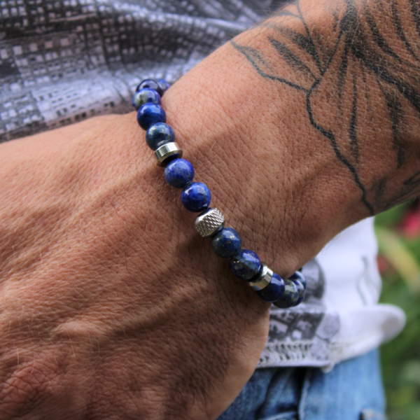 Bracelet Lapis-Lazuli - Perles de 8 mm