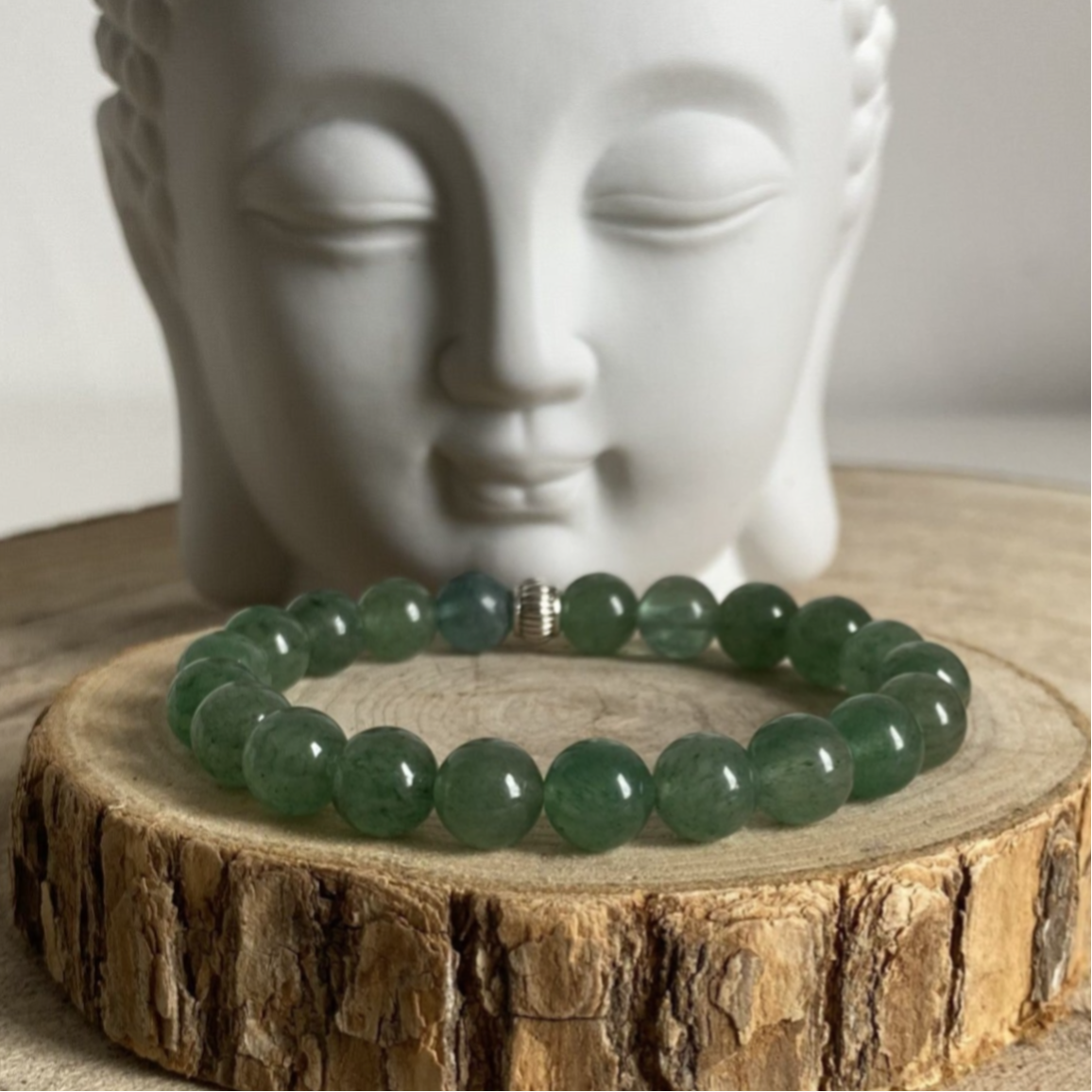 Bracelet Aventurine verte 6mm ou 8 mm - Chance & Sérénité