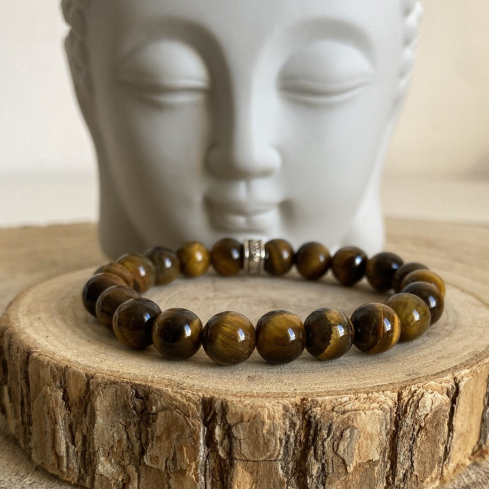 Bracelet Oeil de Tigre 8mm - Force, Courage & Protection