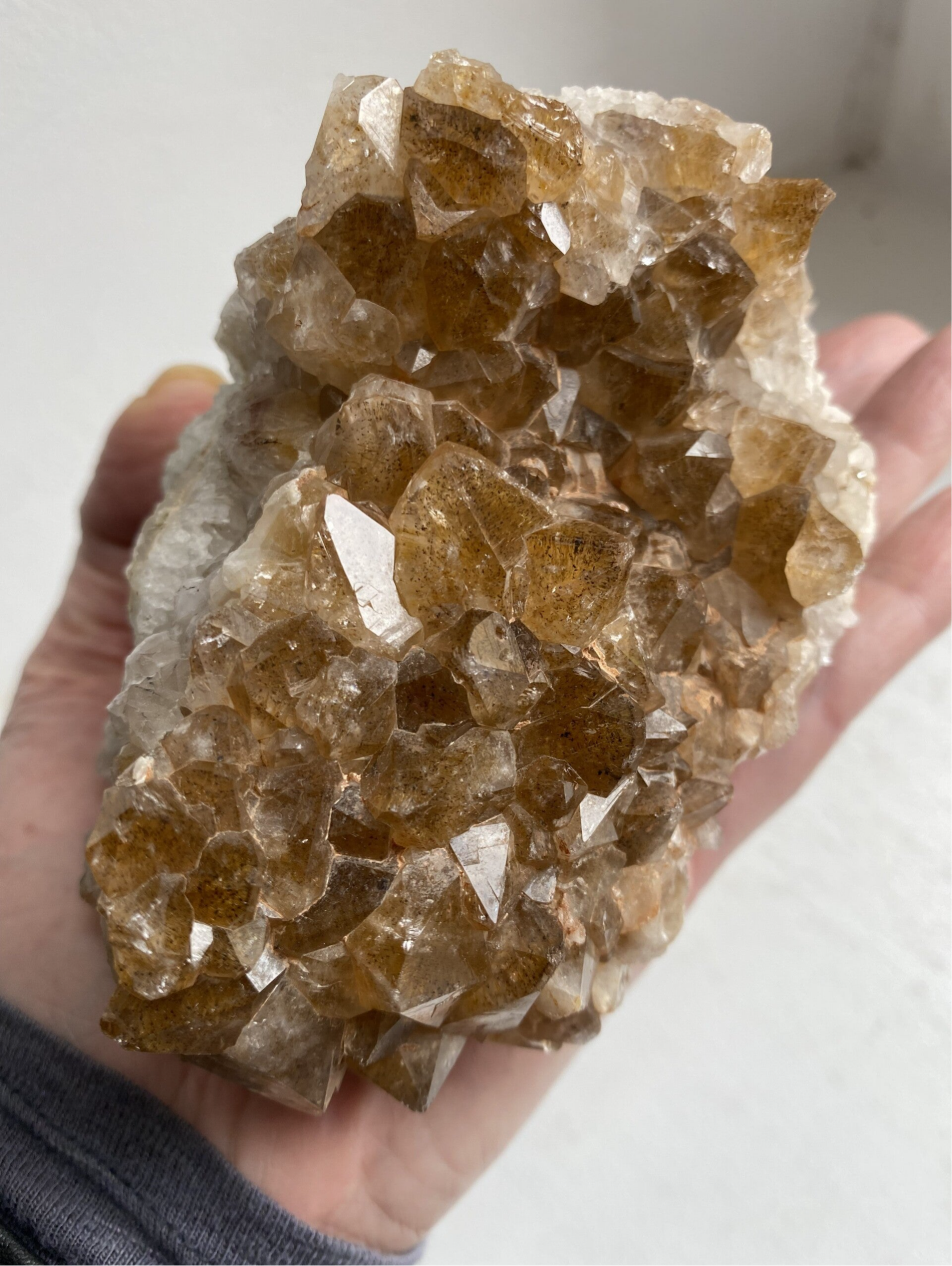 Druse de Citrine Fumée