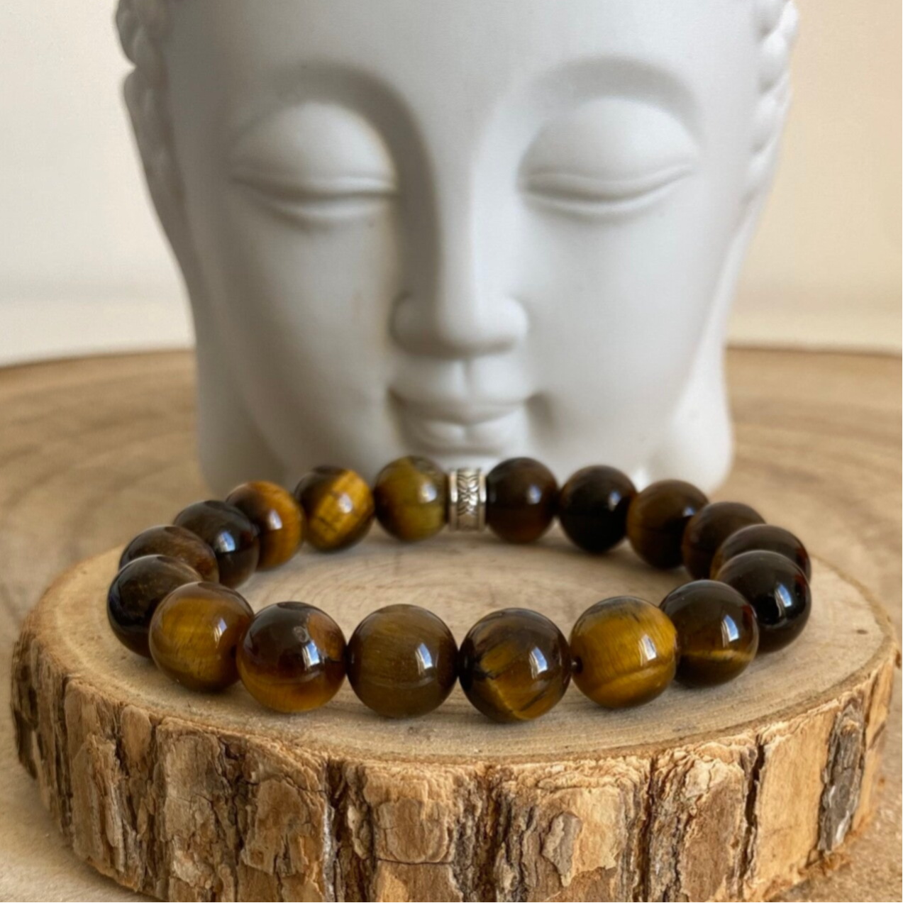 Bracelet Oeil de Tigre 10mm - Force, Courage & Protection