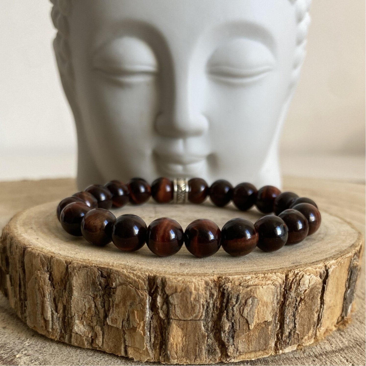 Bracelet  Oeil de Taureau 8mm - Force, Courage & Protection