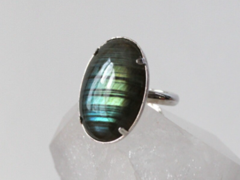 Bague en Labradorite & Argent 925