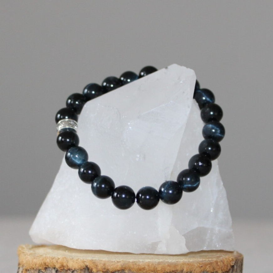 Bracelet "Protection" Oeil de Faucon - Perle de 8mm