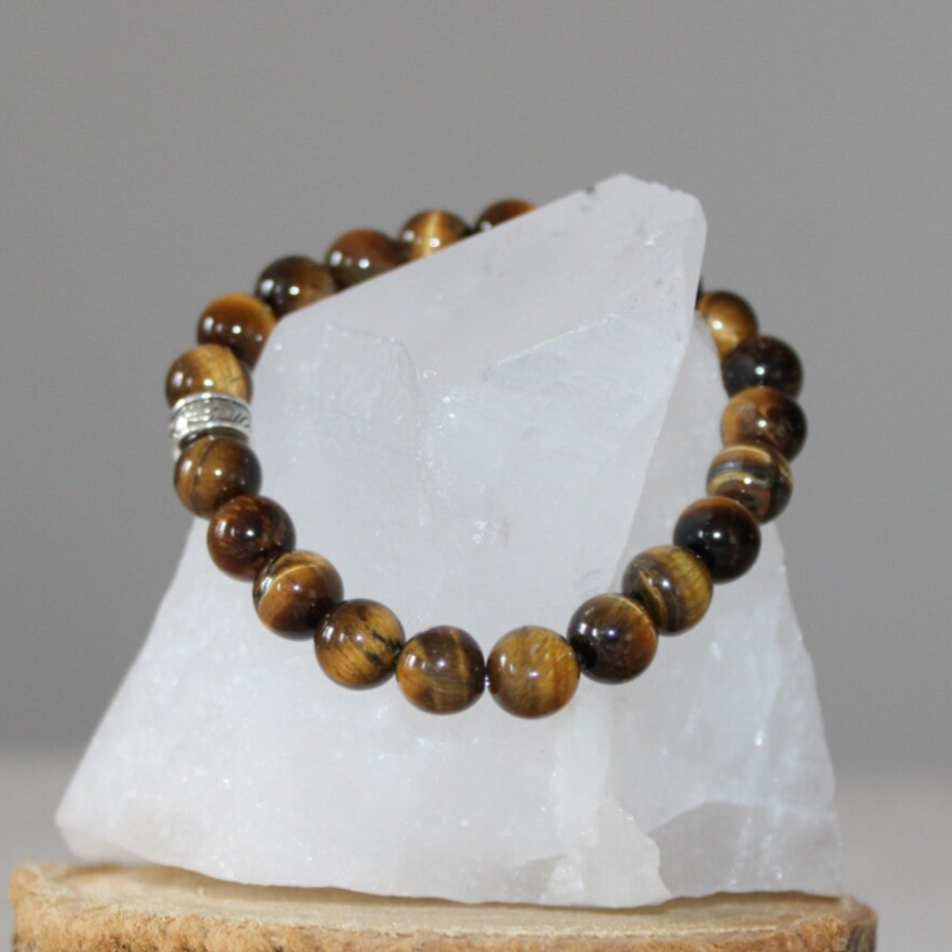 Bracelet "Protection" Oeil de Tigre - Perles de 8 mm