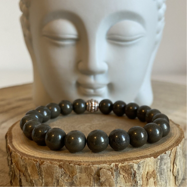 Bracelet en Pyrite 8mm - Abondance & Energie