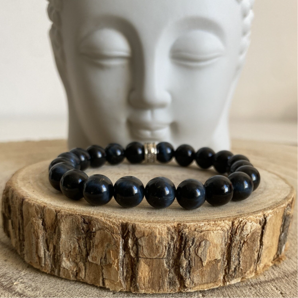 Bracelet Oeil de Faucon 8mm - Protection & Intuition