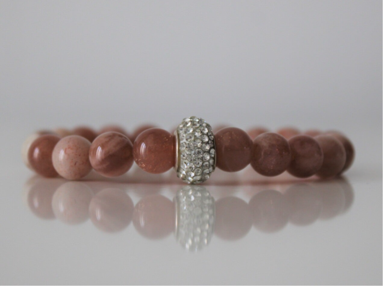 Bracelet Pierre de Soleil - Perles de 8,5 mm