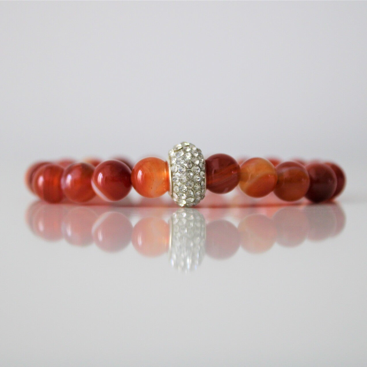 Bracelet Cornaline - Perles de 8 mm