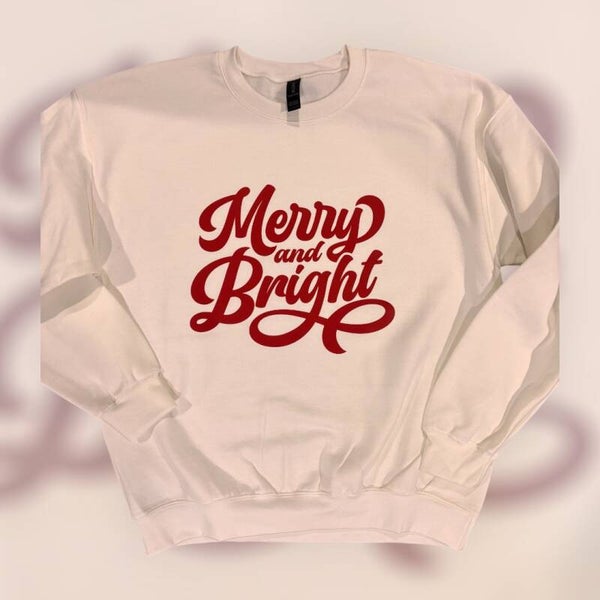 🎄❤️ MERRY & BRIGHT CREWNECK ❤️🎄