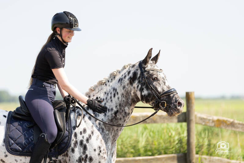 Appaloosa onder het zadel