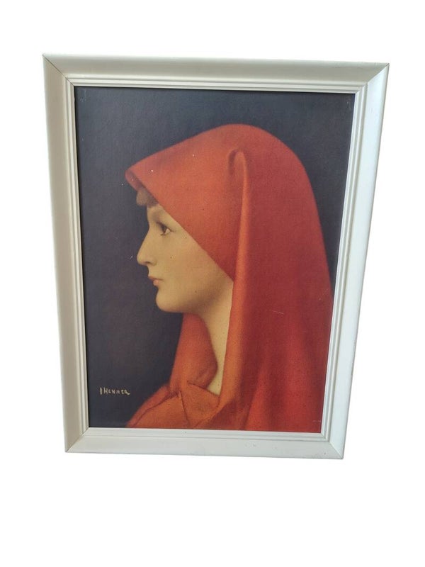 Vintage prent "Fabiola" naar J.J. Henner