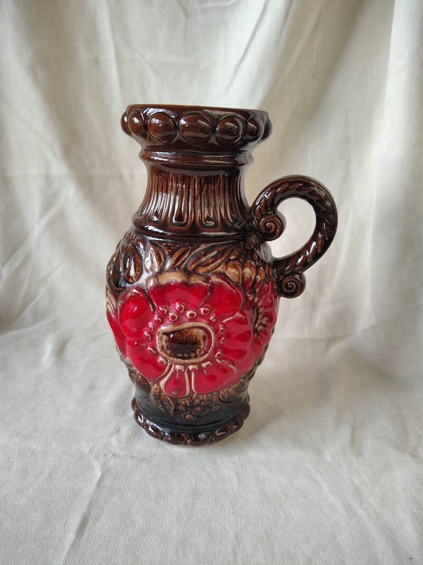 VINTAGE WEST GERMANY KERAMIEKEN VAAS / KRUIK – MODEL 487-28