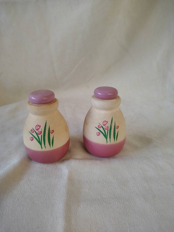 Vintage Johnson Glade Rose luchtverfrisser set – roze keramische geurhouders – jaren 70