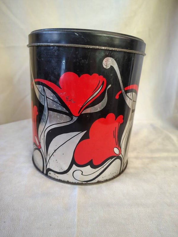 Vintage Calypso Tropica rumblik – decoratief opbergblik met tropische bloemenprint