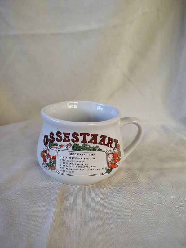 Vintage Ossenstaart Soepmok | Receptmok | Retro Keukenservies