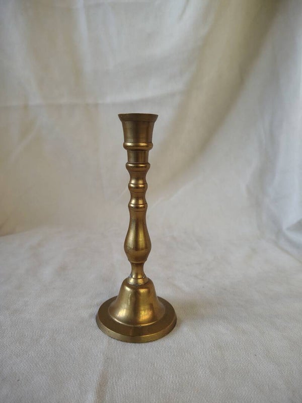 Vintage Messing Kandelaar 16 cm | Klassieke Kaarsenhouder | Tijdloos Interieur