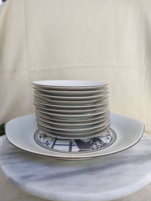 Vintage J. Kronester Bavaria serveerset – West Germany art deco dames decor