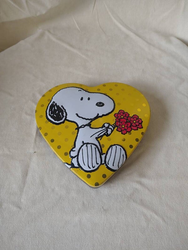 Snoopy Hartvormig Blik met Bloemen – Peanuts Opbergblik