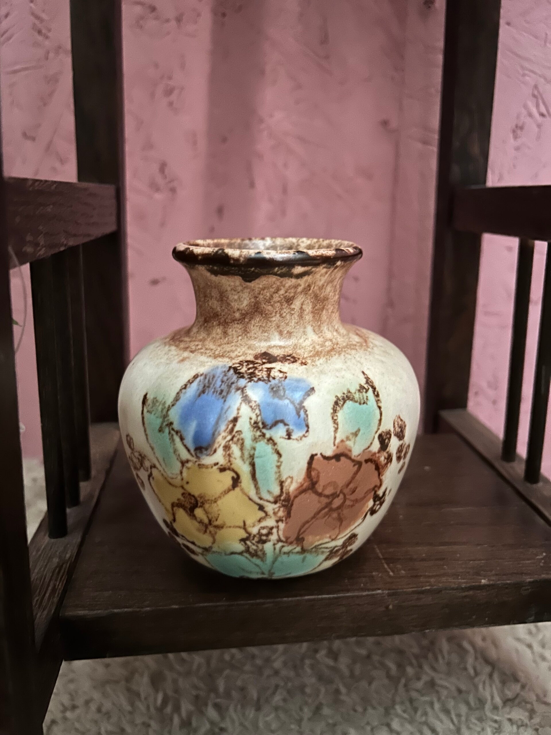 Vintage keramiek bol vaasje