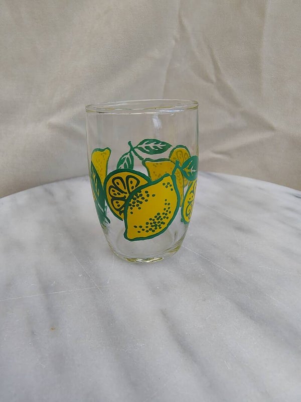 Vintage citroenglas jaren 70  fruitdecor