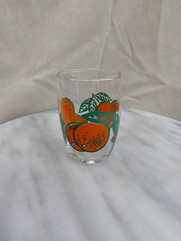 Vintage sinaasappel glas jaren 70