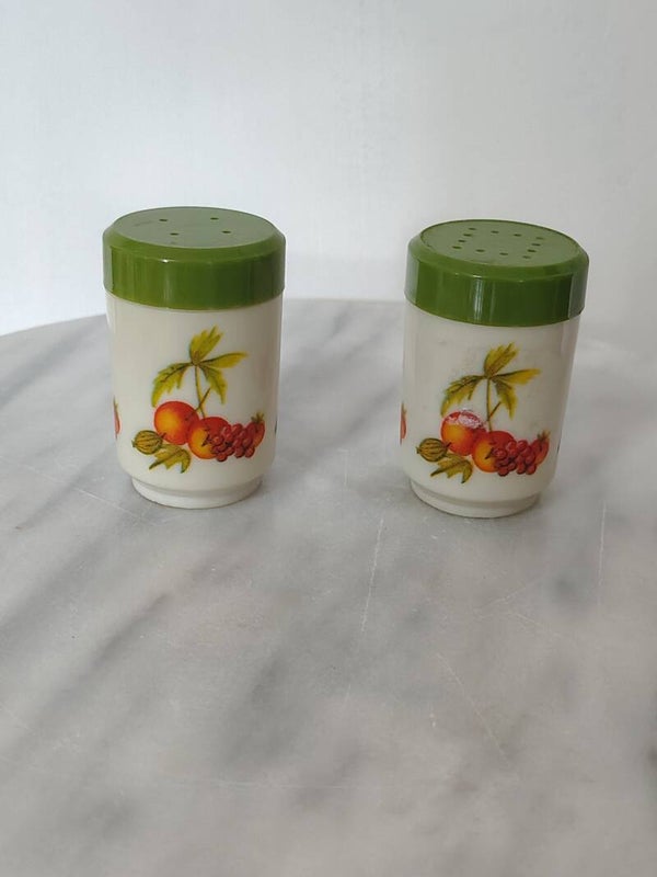 Vintage fruitstrooiers set – Jaren 70 keukenklassiekers 🍎🍇