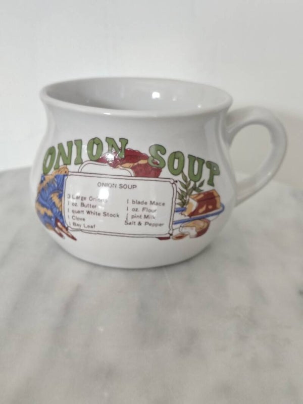 vintage onion soup soepkom – een klassieker voor iedere vintage keuken