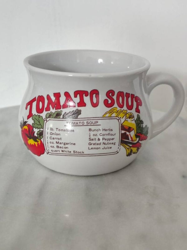 tomato soup soepkom – een smaakvolle vintage klassieker 🍅