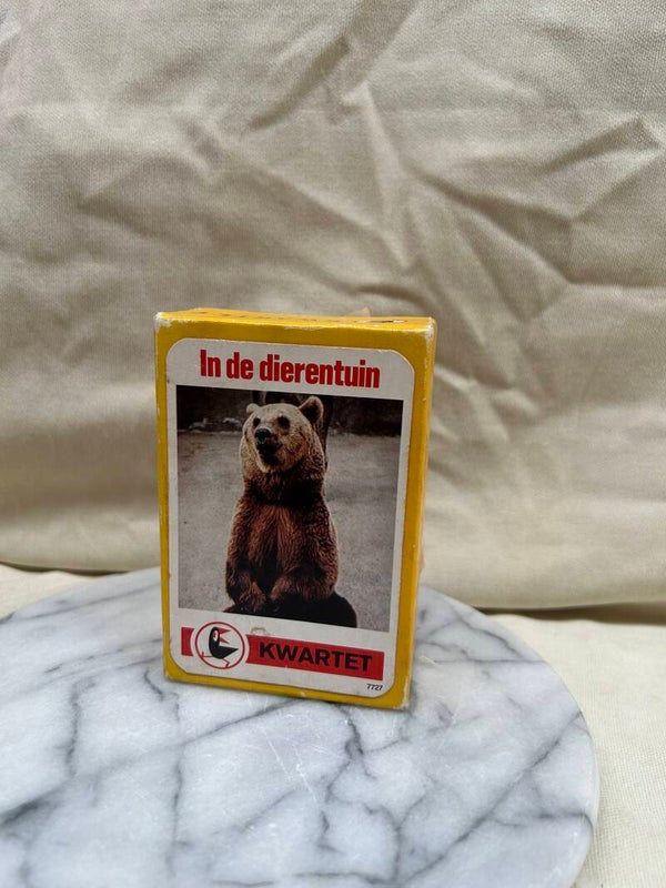 🐻 Vintage kwartetspel ‘In de Dierentuin’ – Jaren ’70
