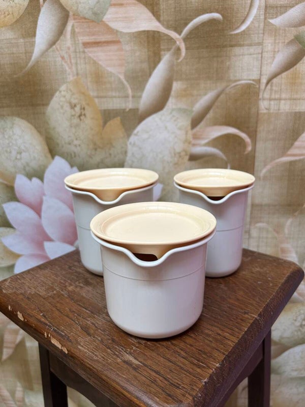 Tupperware set melkkan + suikerpotje