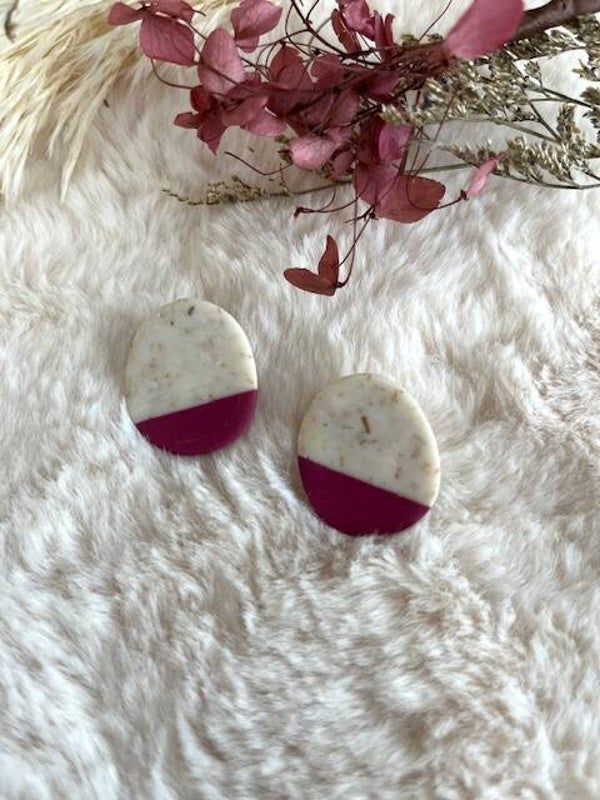 Lena bordeaux/beige sunflower