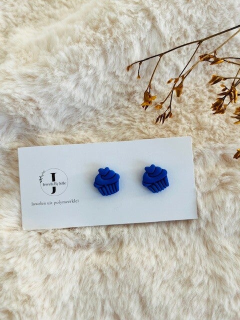 Kinderoorbel cupcake blauw