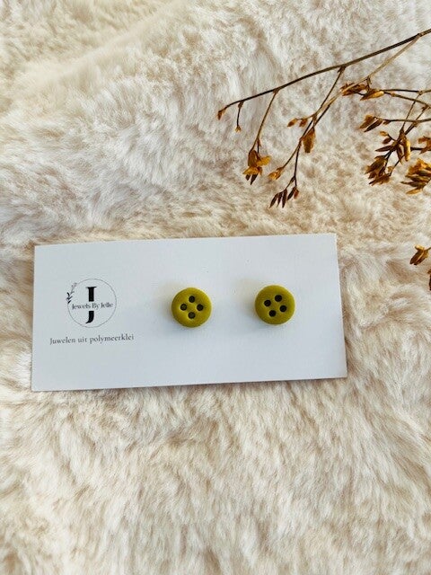 Kinderoorbel knopje limoen