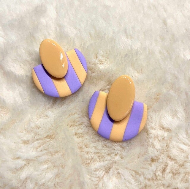 Isabelle gestreept perzik/lila