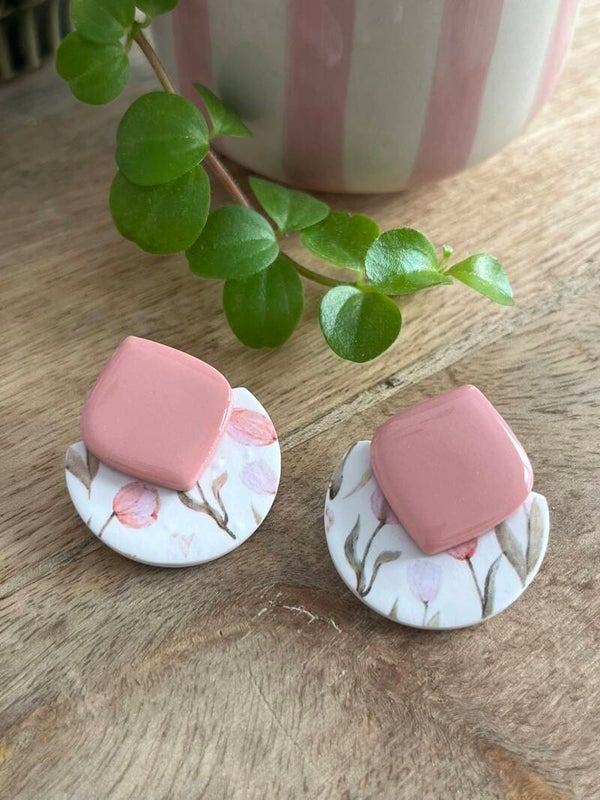 Isabelle oudroze bloemenprint