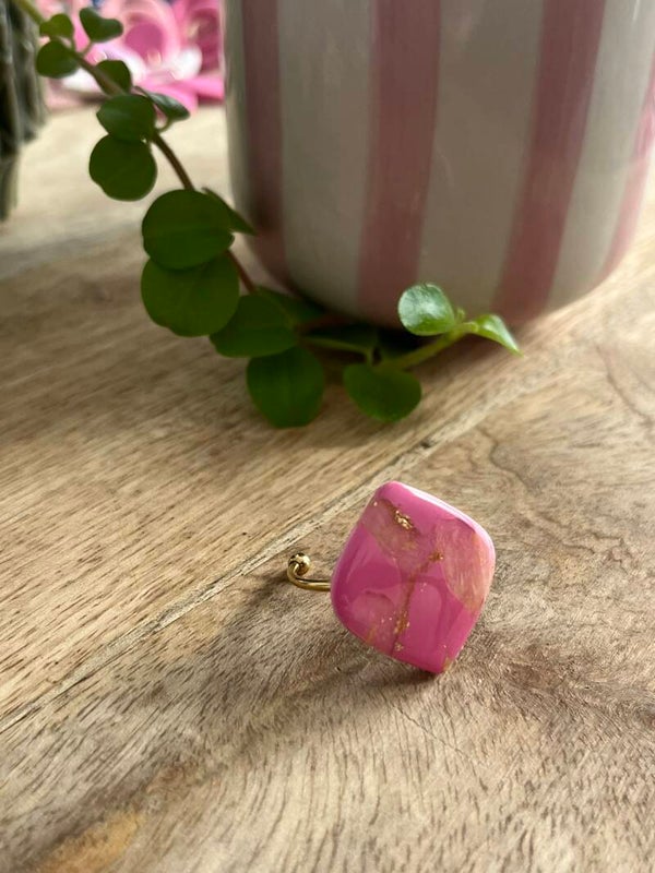Ring roze marmer