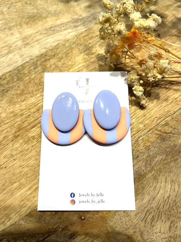 Isabelle lichtblauw/peach