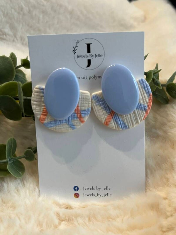 Isabelle lichtblauw/peach