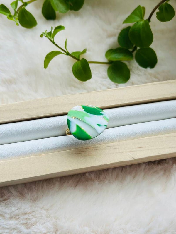 Ring marmer groen