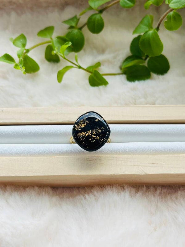 Ring zwart sparkle
