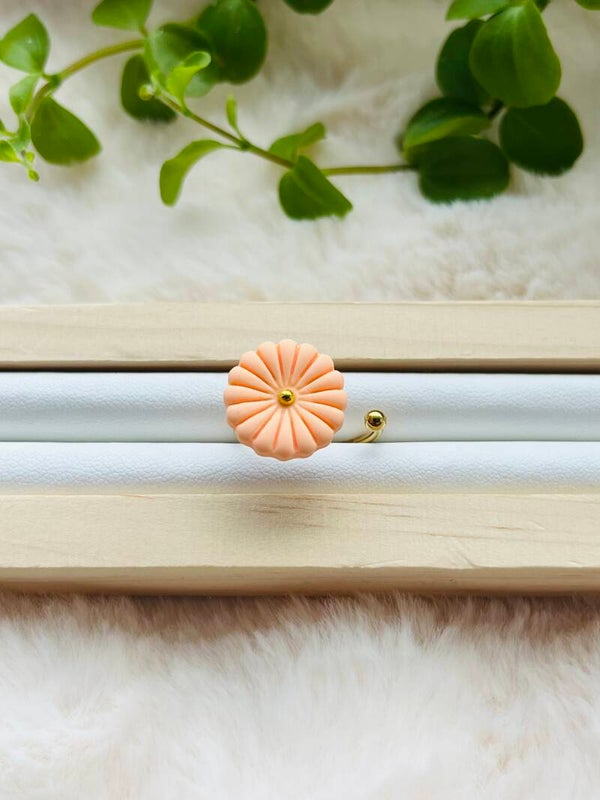 Ring bloem peach
