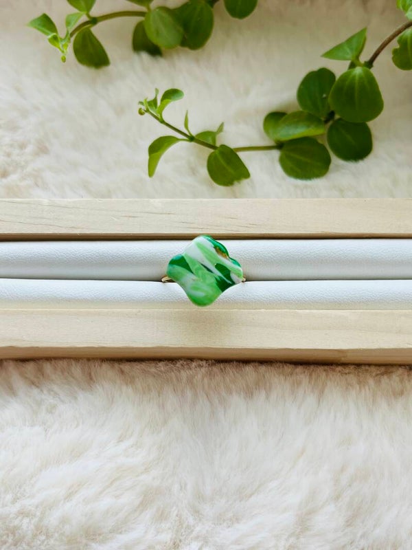 Ring groen marmer