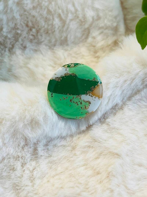 Ring groen marmer